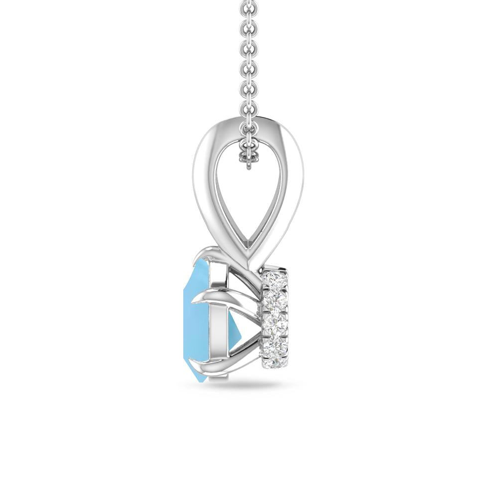 White Gold - Blue Topaz