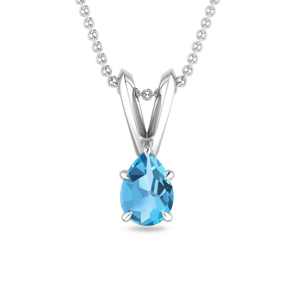 White Gold - Blue Topaz