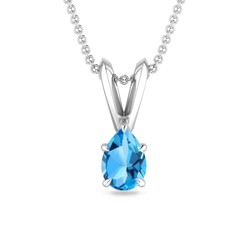 White Gold - Blue Topaz