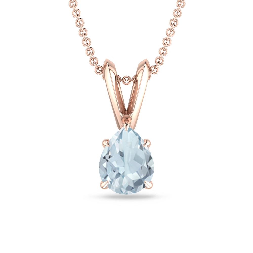 Rose Gold - Aquamarine