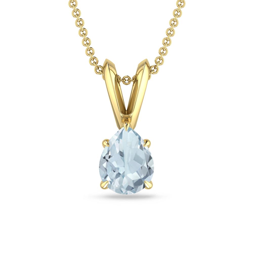 Yellow Gold - Aquamarine