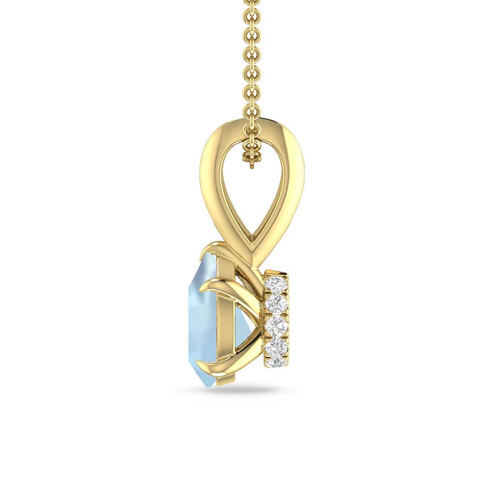 Yellow Gold - Aquamarine