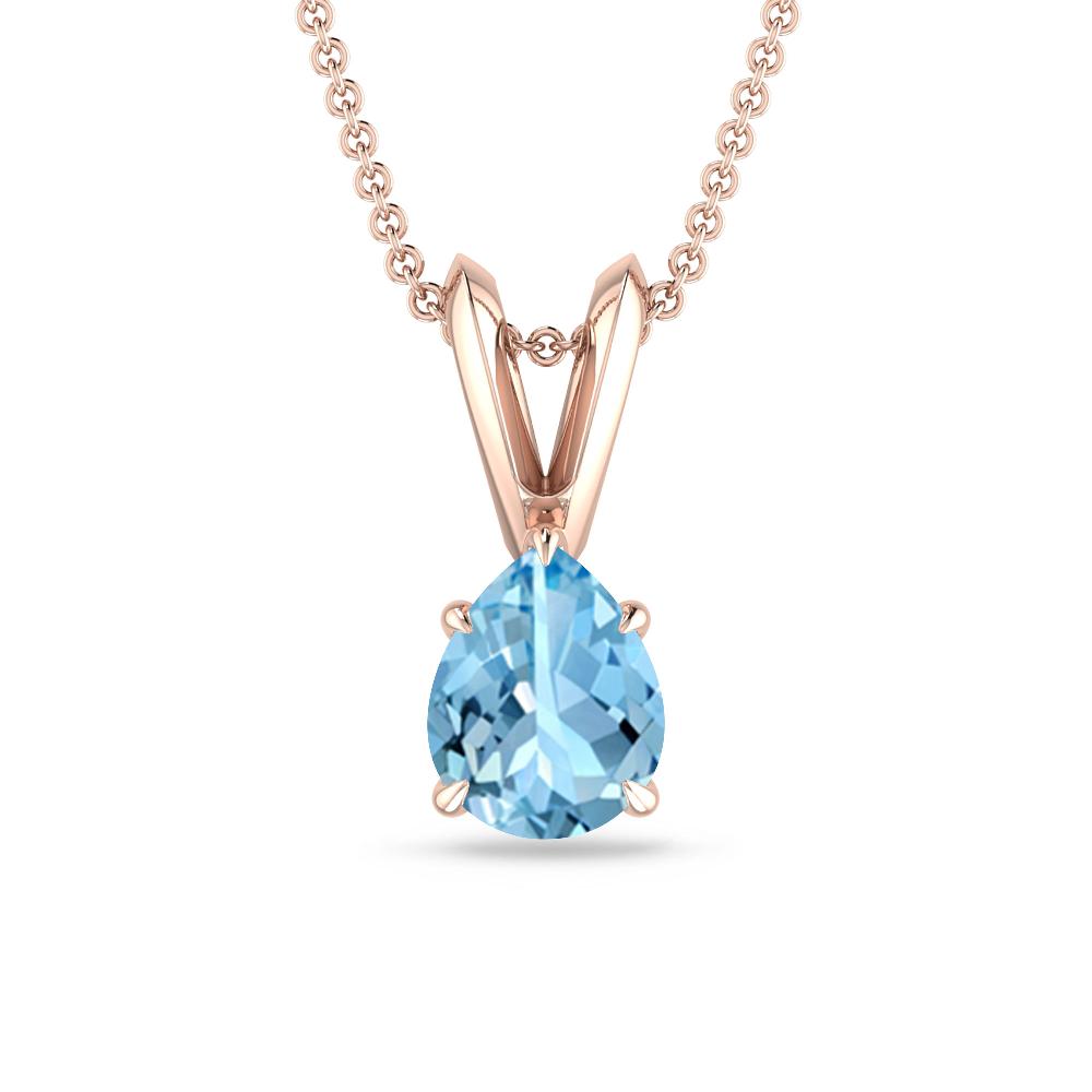 Rose Gold - Aquamarine