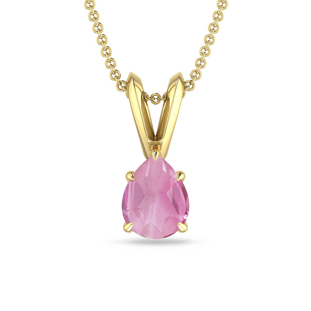 Yellow Gold - Pink Tourmaline