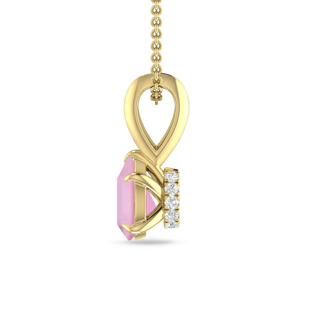 Yellow Gold - Pink Tourmaline