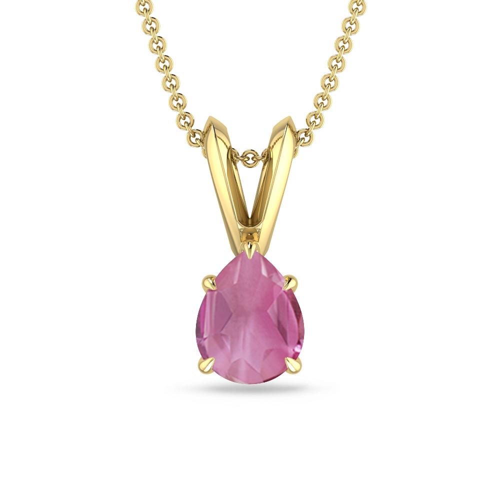 Yellow Gold - Pink Tourmaline