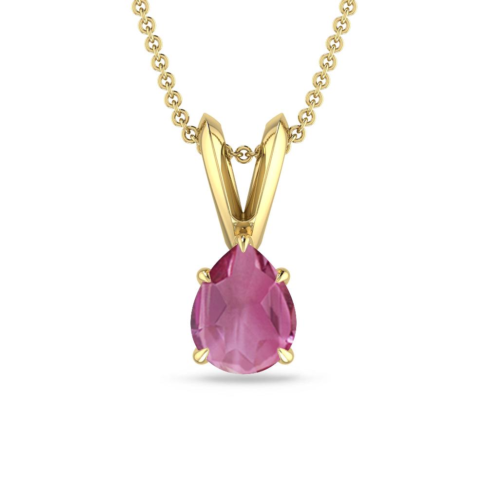 Yellow Gold - Pink Tourmaline