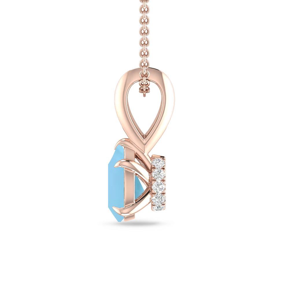 Rose Gold - Blue Topaz