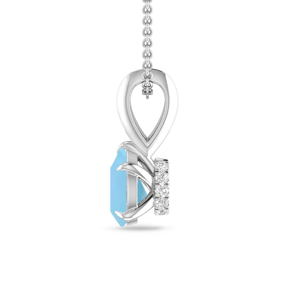 White Gold - Blue Topaz