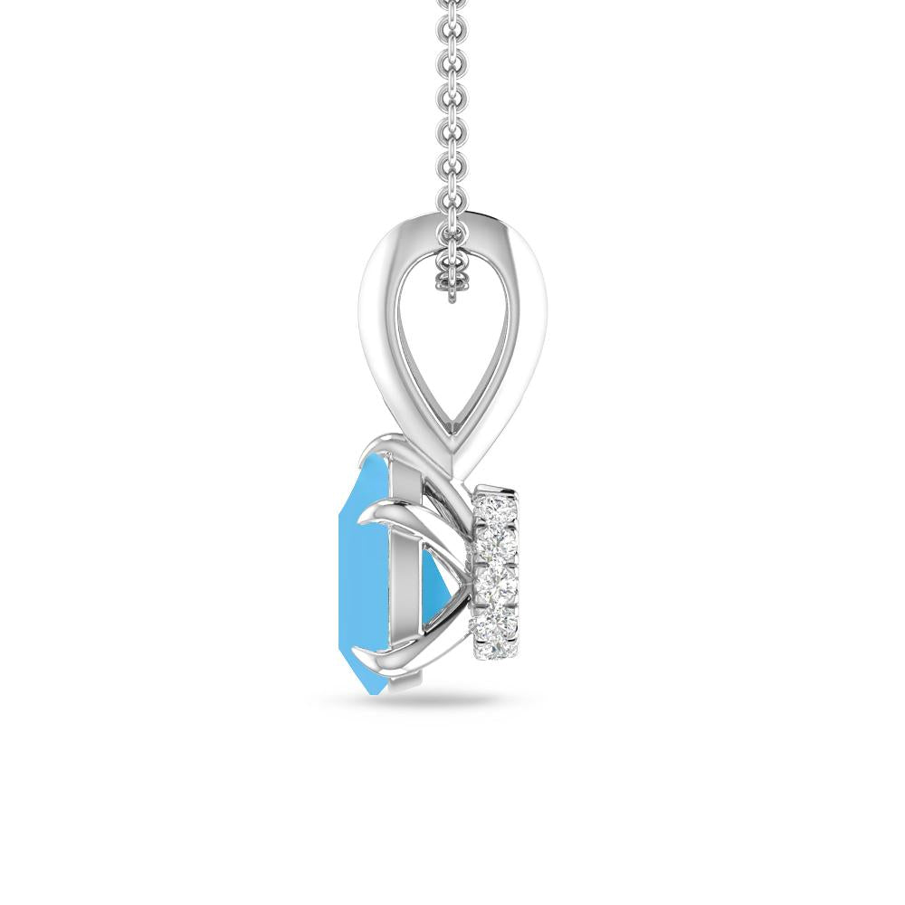 White Gold - Blue Topaz