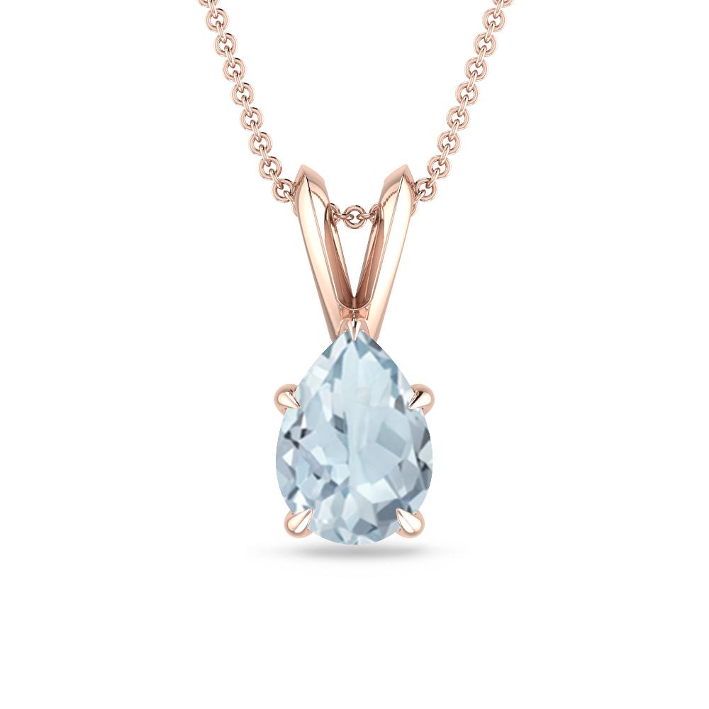 Rose Gold - Aquamarine