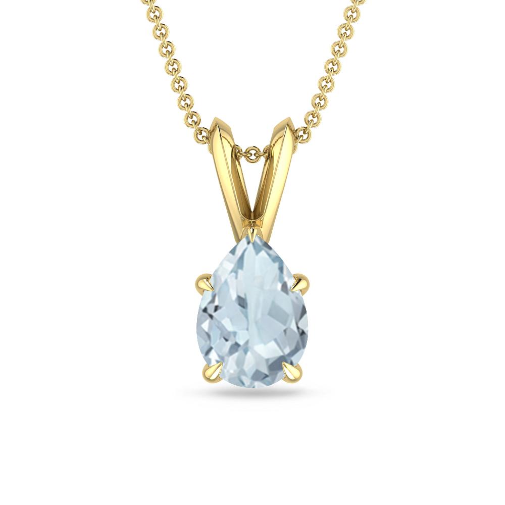 Yellow Gold - Aquamarine