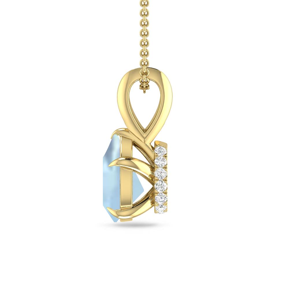 Yellow Gold - Aquamarine