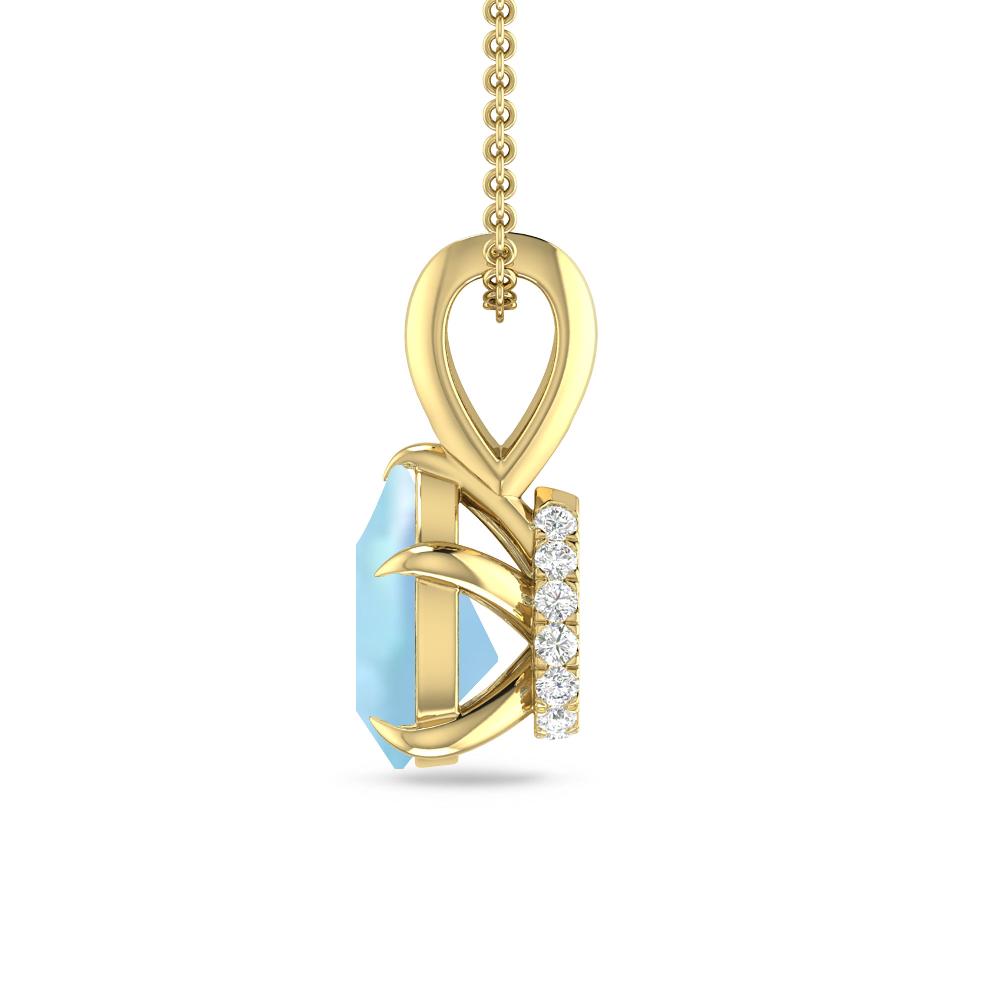 Yellow Gold - Aquamarine