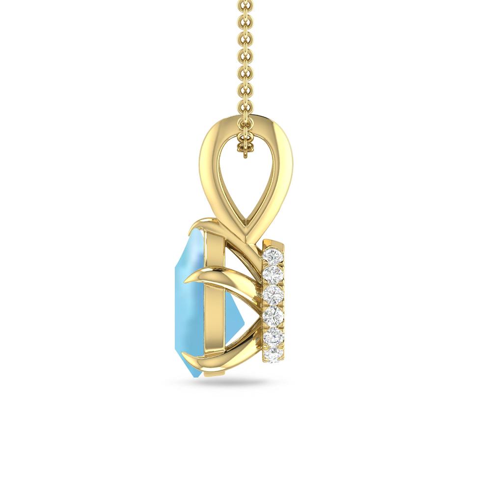 Yellow Gold - Aquamarine