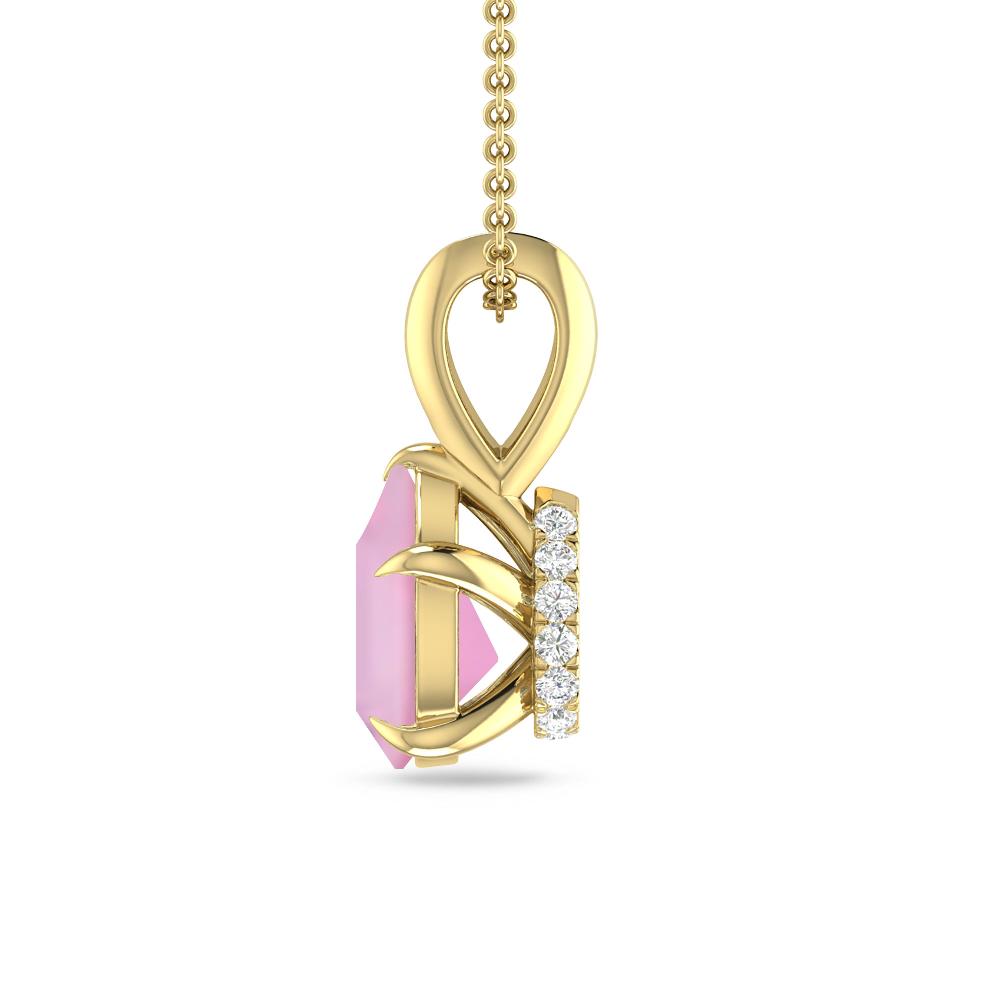 Yellow Gold - Pink Tourmaline