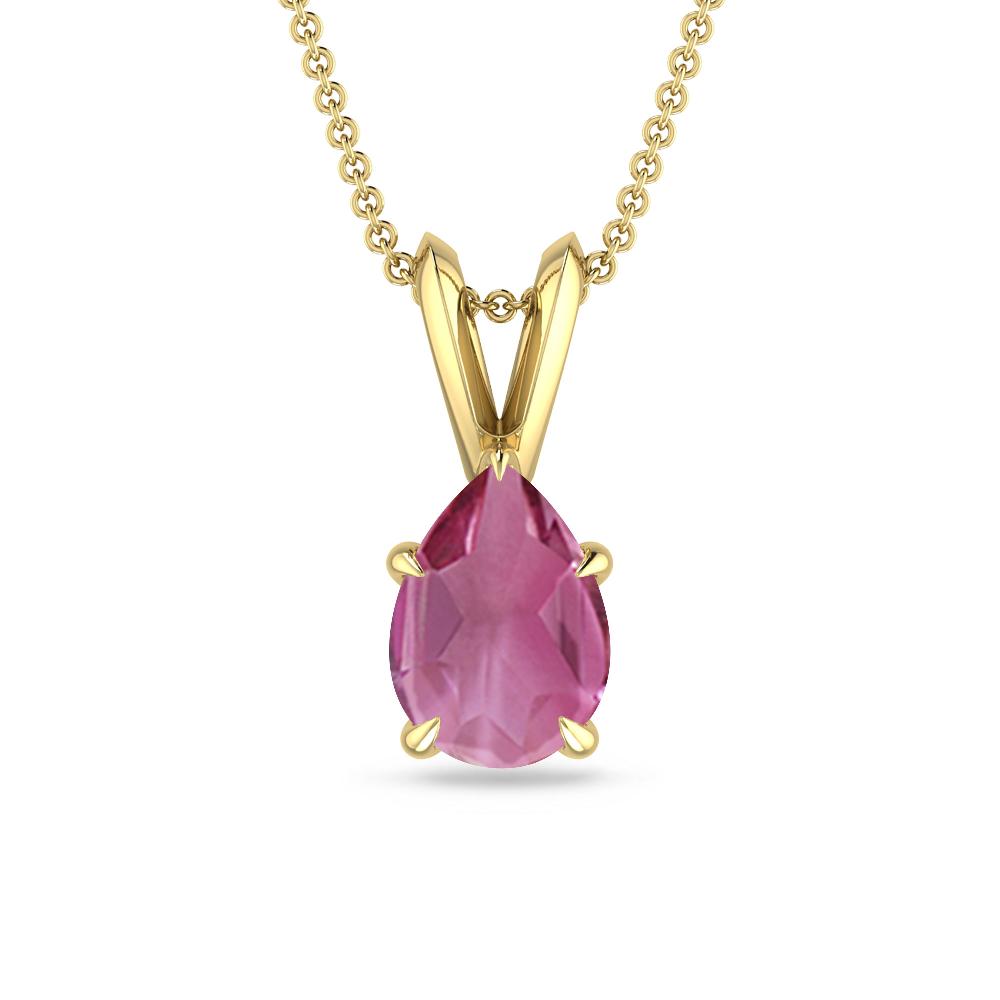 Yellow Gold - Pink Tourmaline