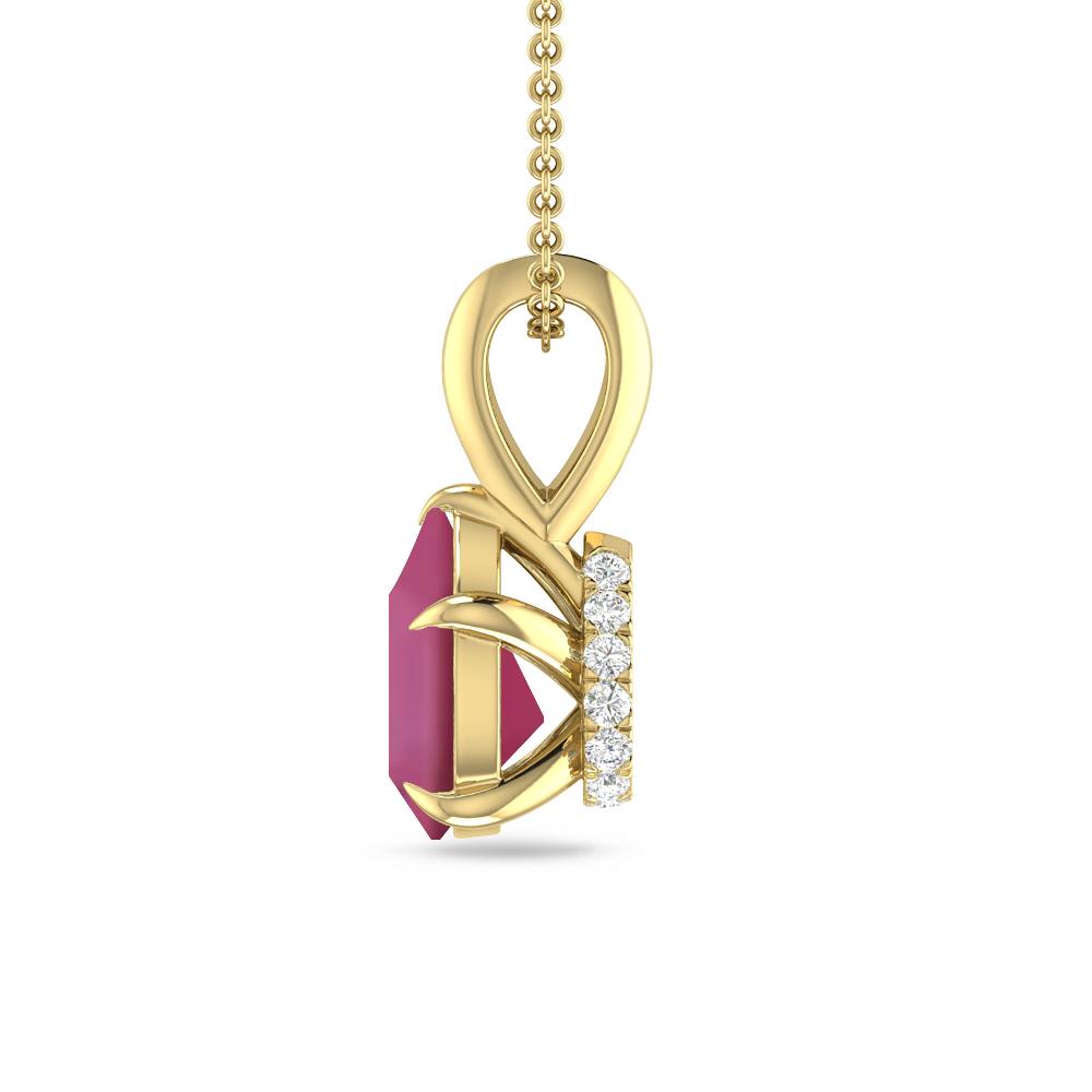 Yellow Gold - Pink Tourmaline