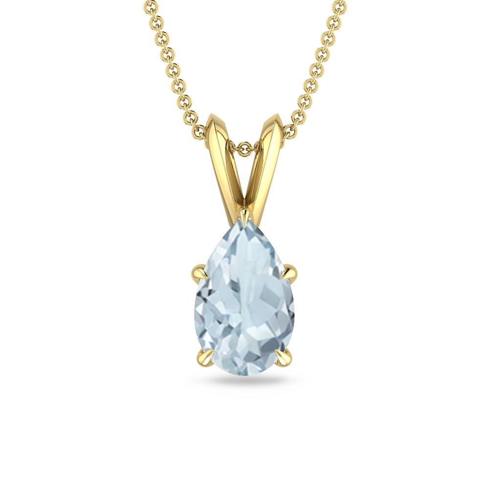 Yellow Gold - Aquamarine