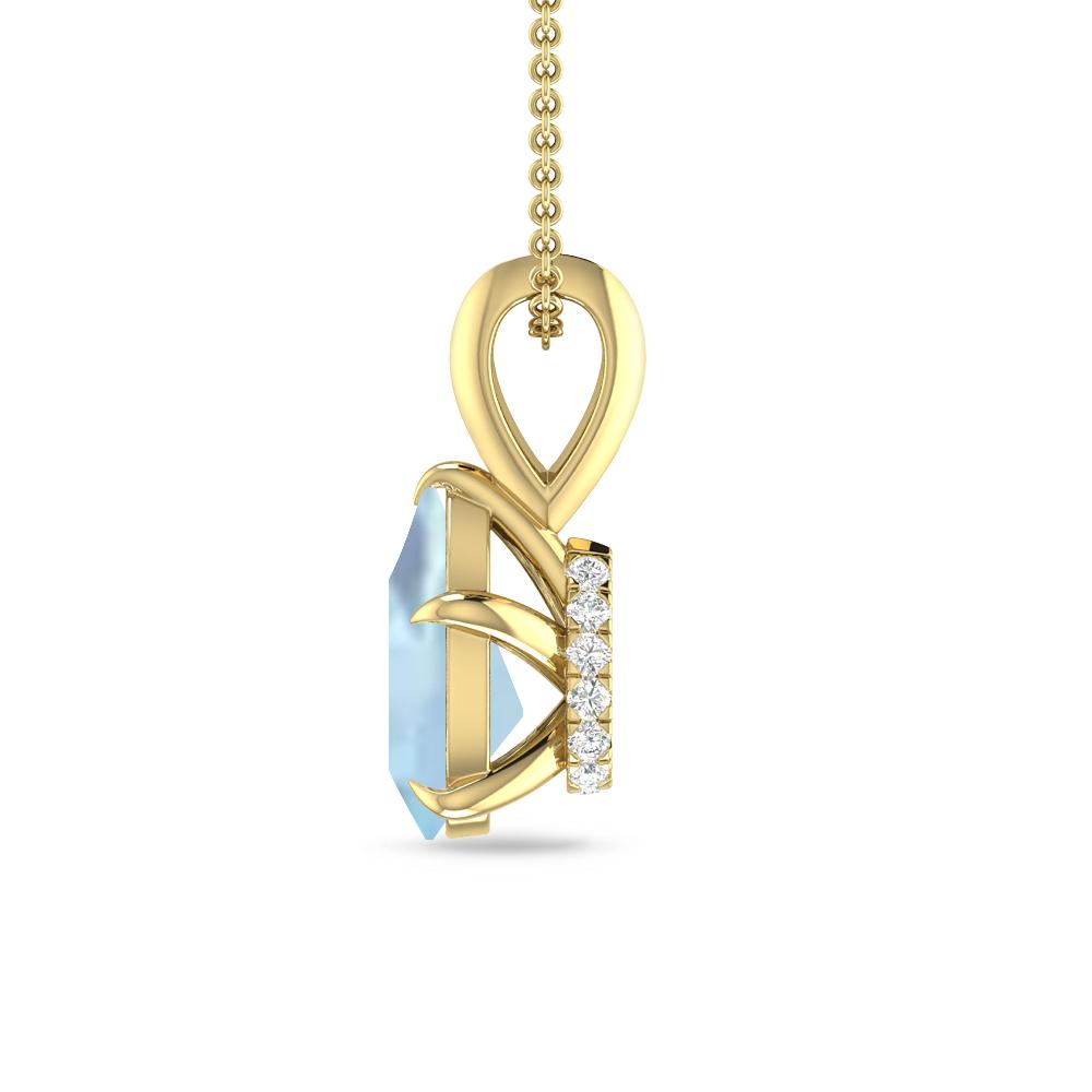 Yellow Gold - Aquamarine