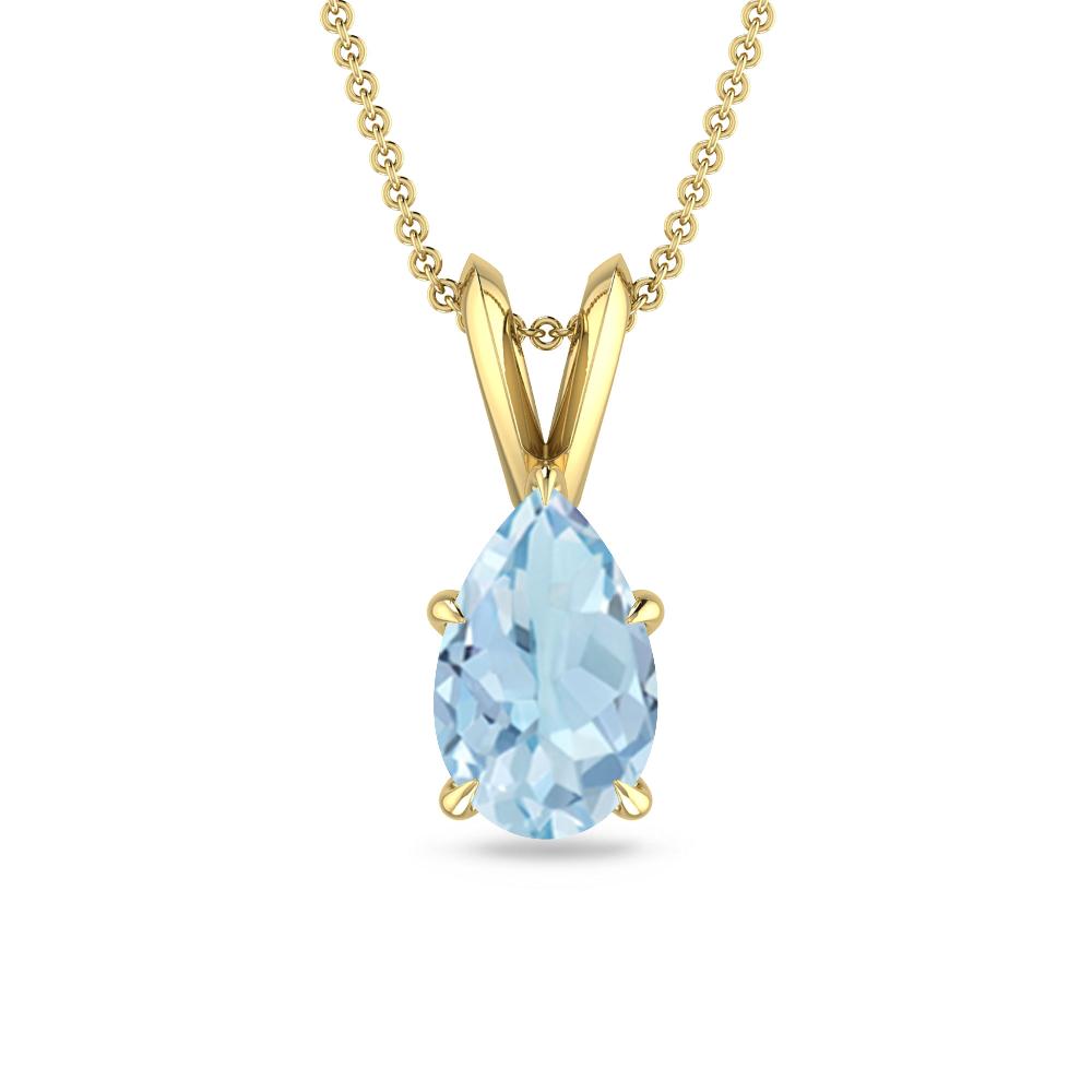 Yellow Gold - Aquamarine