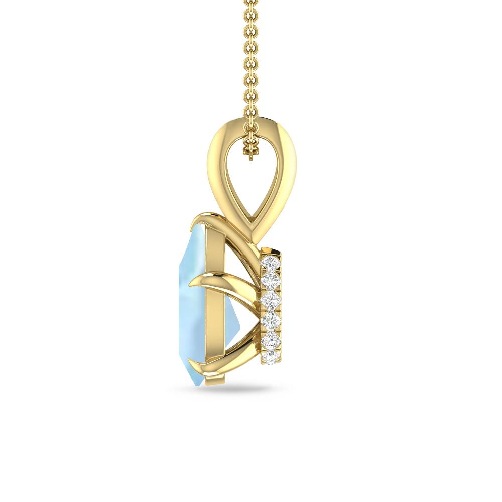 Yellow Gold - Aquamarine