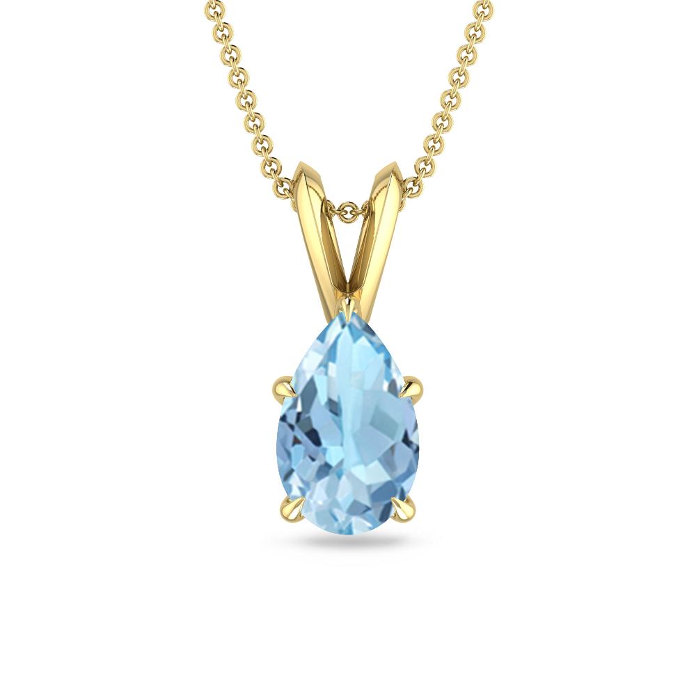 Yellow Gold - Aquamarine