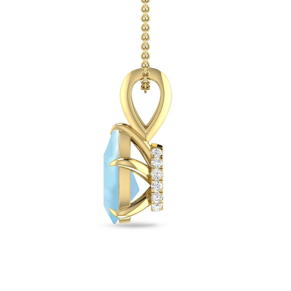 Yellow Gold - Aquamarine