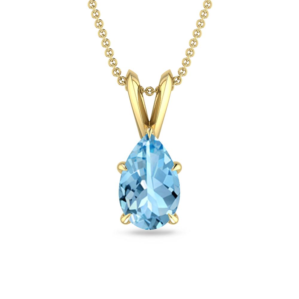 Yellow Gold - Aquamarine