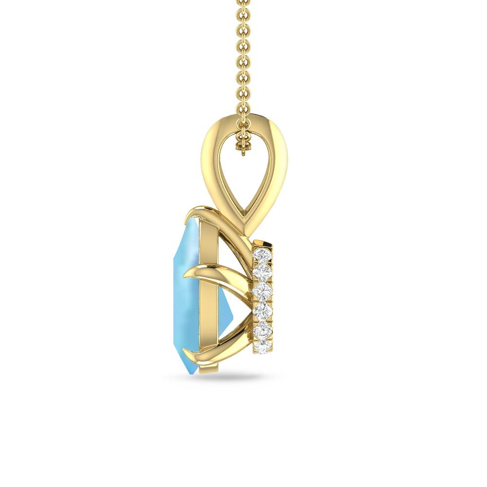 Yellow Gold - Aquamarine