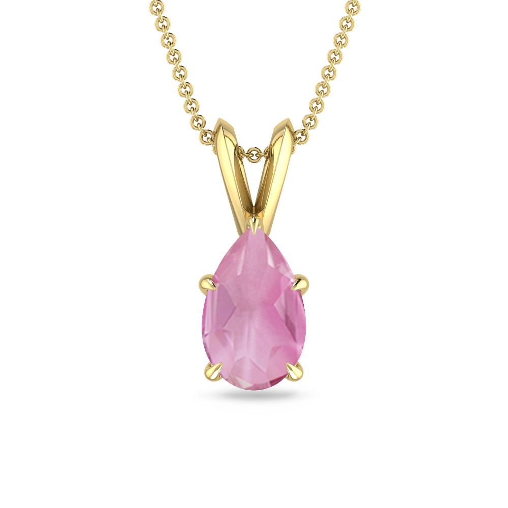 Yellow Gold - Pink Tourmaline