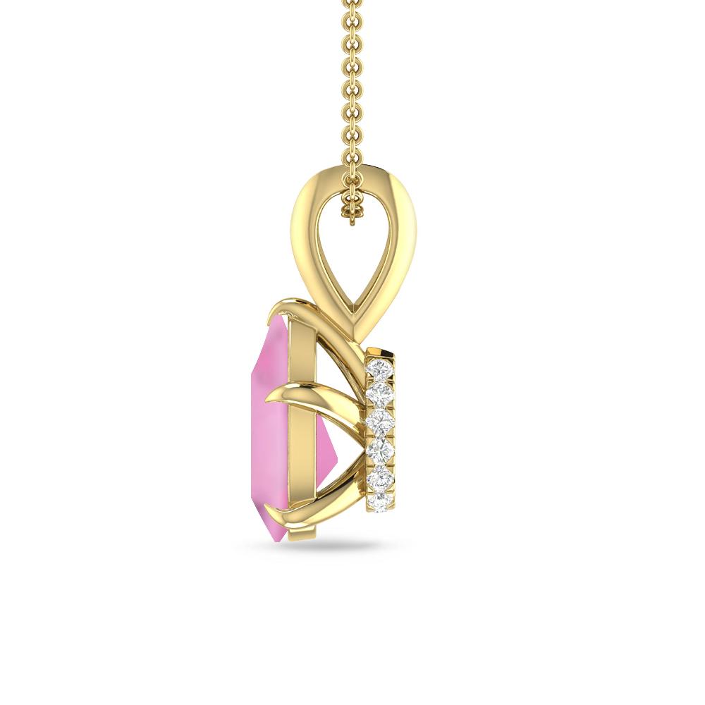 Yellow Gold - Pink Tourmaline