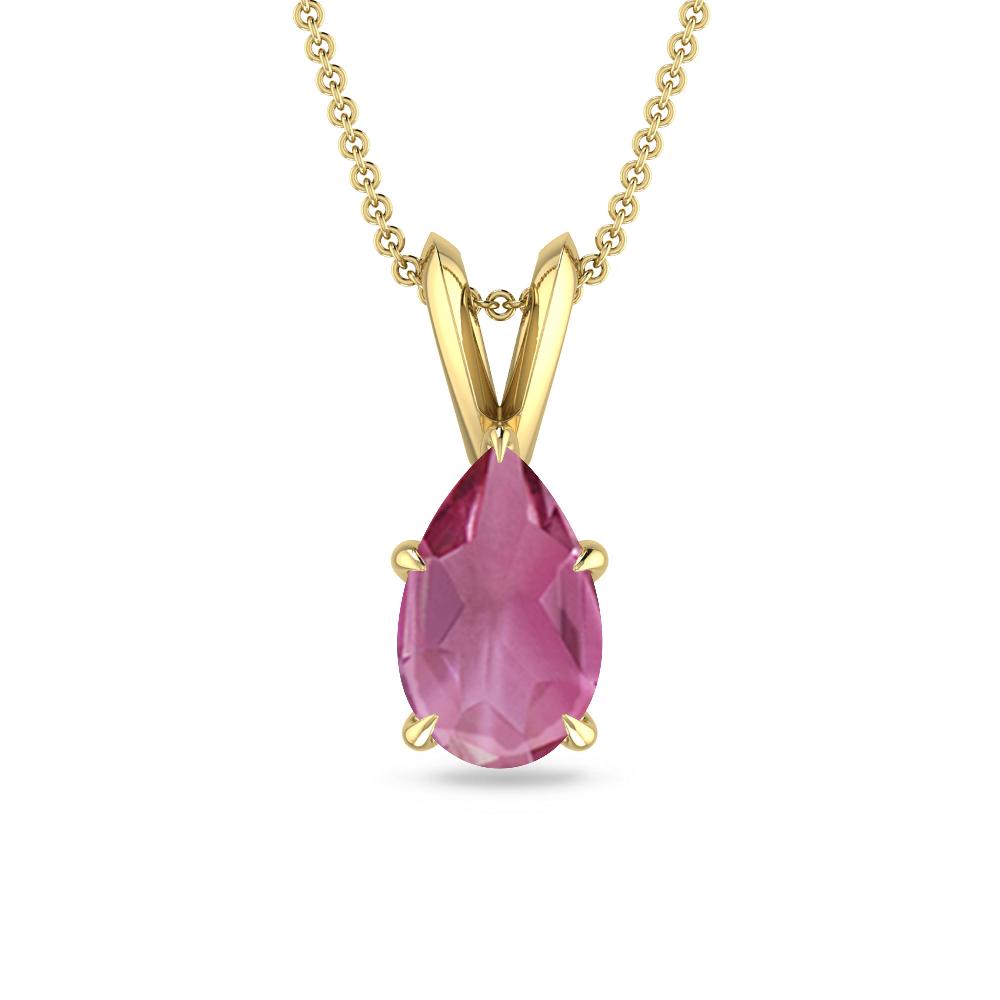 Yellow Gold - Pink Tourmaline