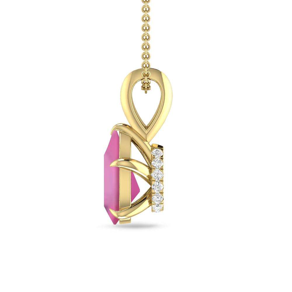 Yellow Gold - Pink Tourmaline