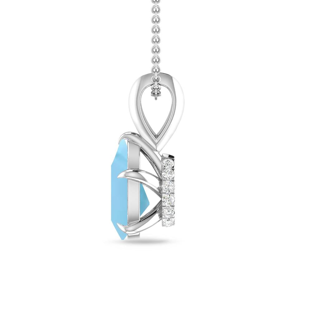 White Gold - Blue Topaz