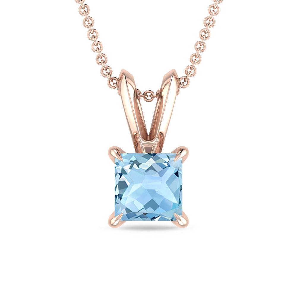 Rose Gold - Aquamarine