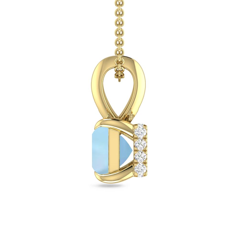 Yellow Gold - Aquamarine