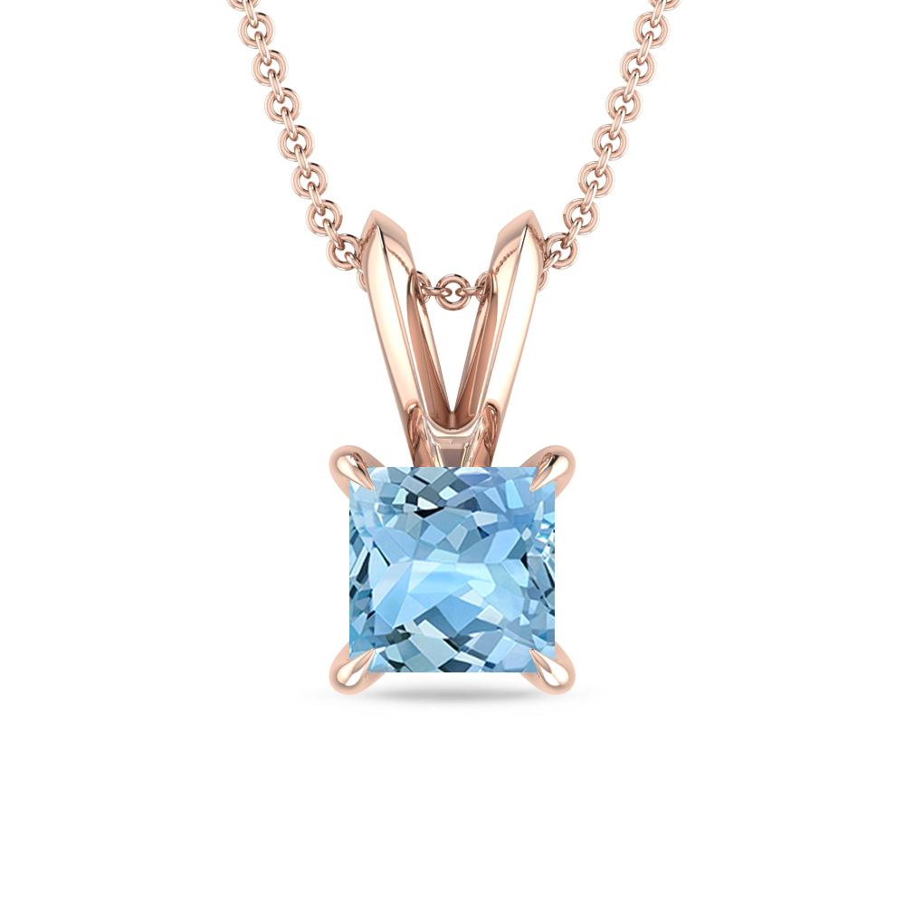 Rose Gold - Aquamarine