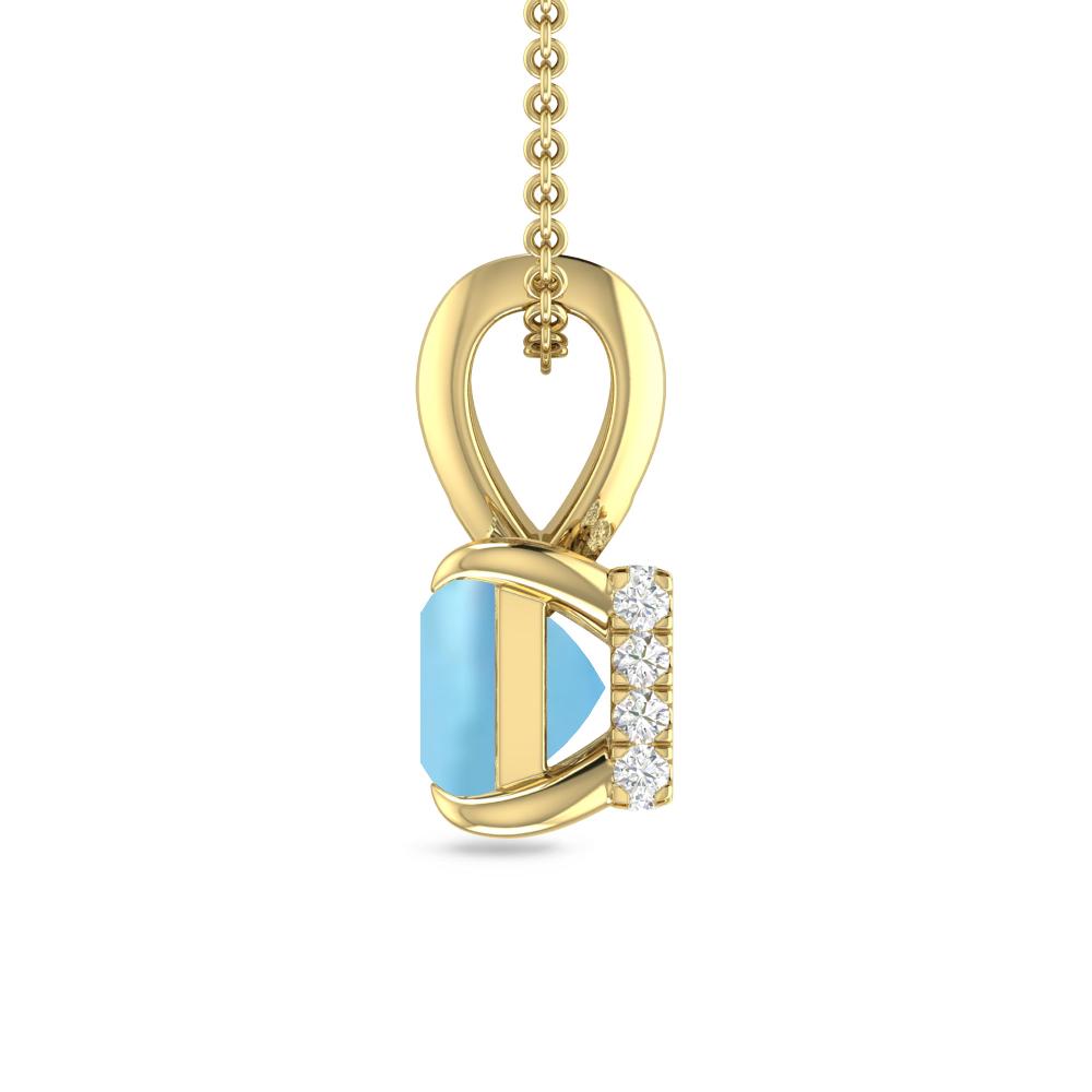 Yellow Gold - Aquamarine