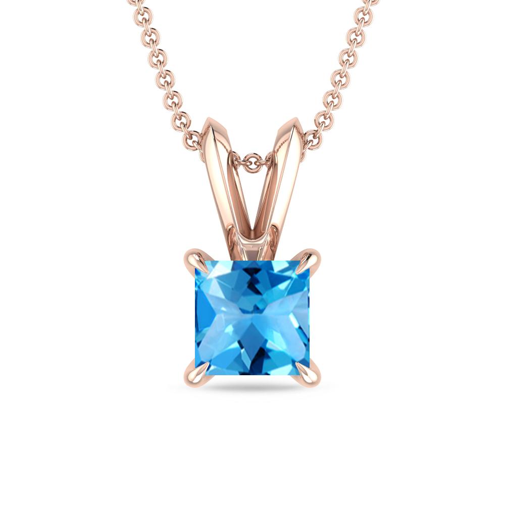 Rose Gold - Blue Topaz