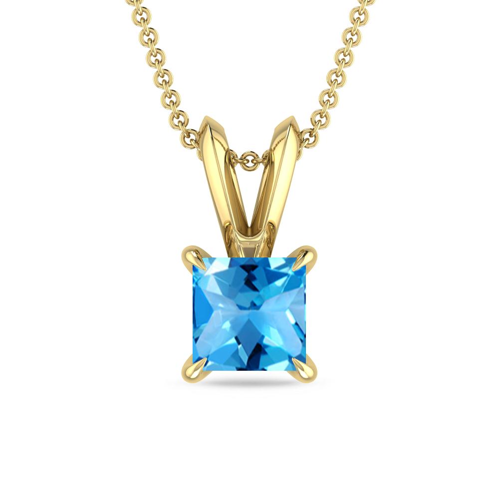 Yellow Gold - Blue Topaz