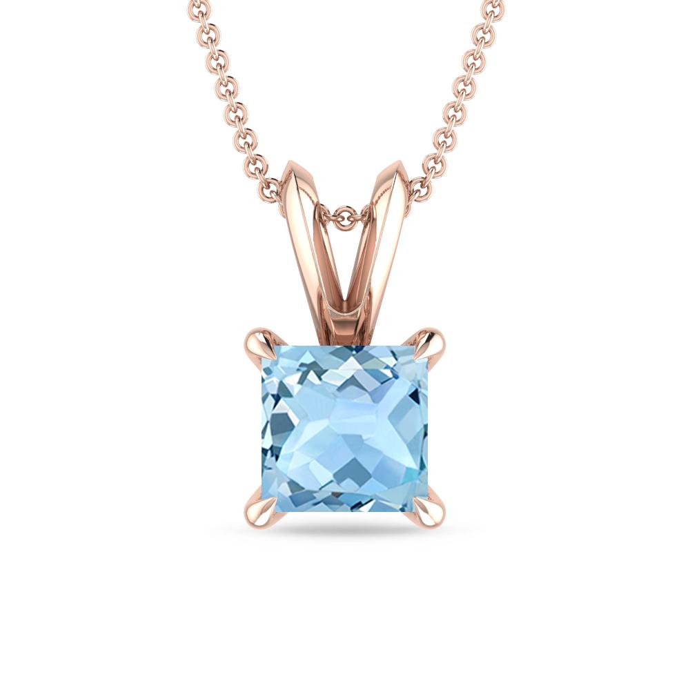 Rose Gold - Aquamarine