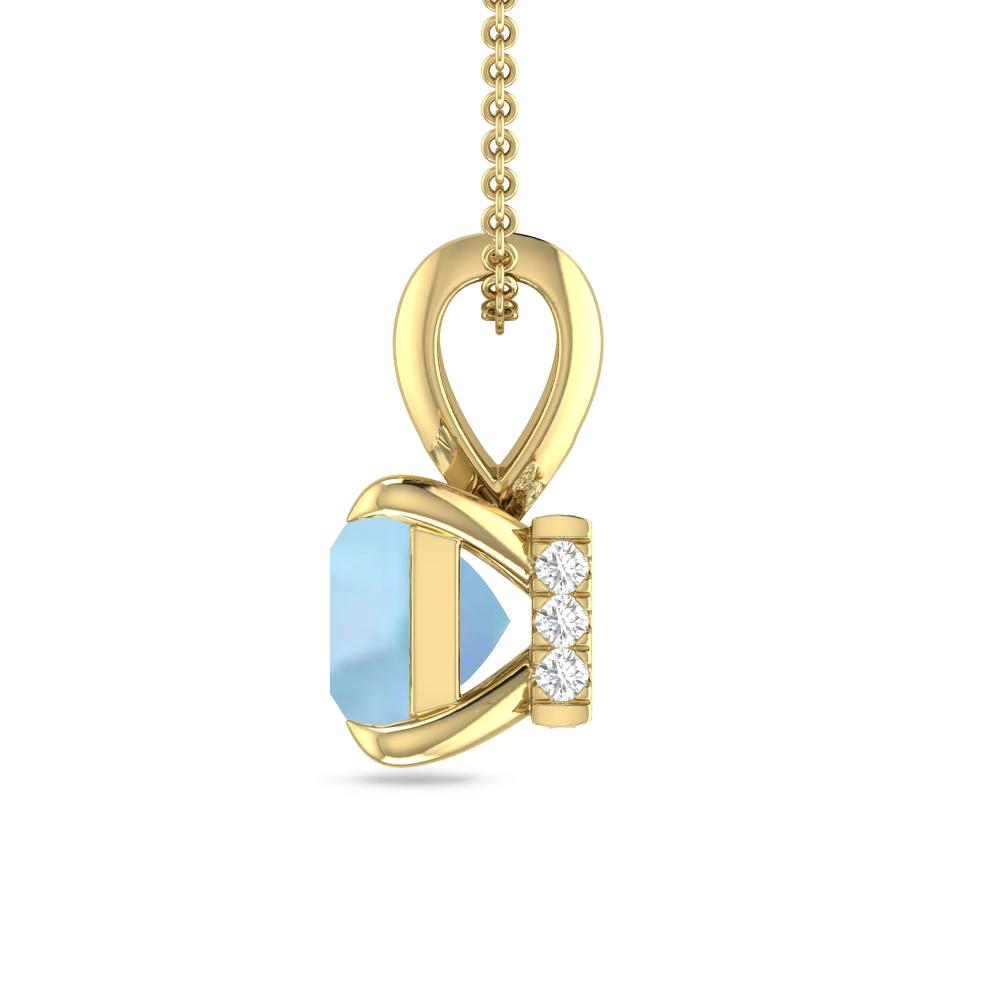 Yellow Gold - Aquamarine