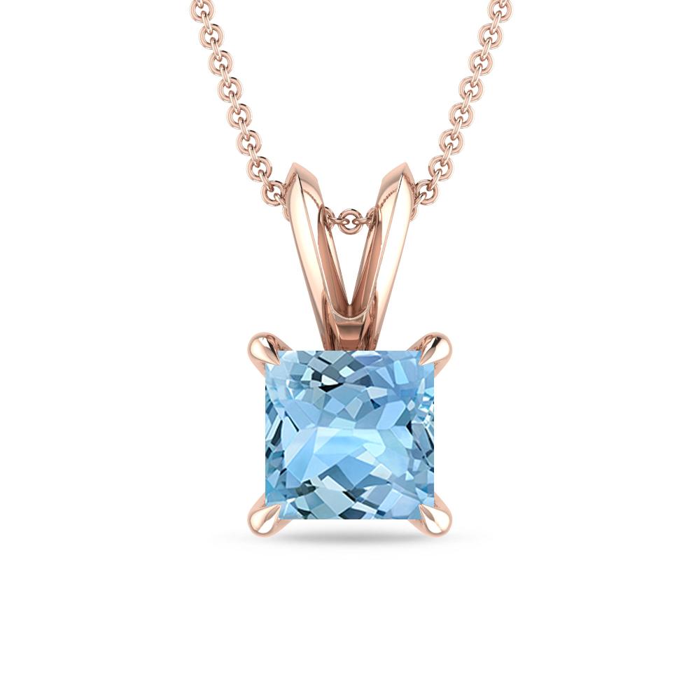 Rose Gold - Aquamarine