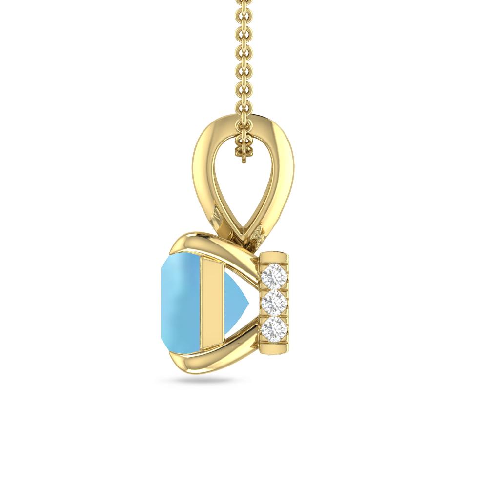 Yellow Gold - Aquamarine