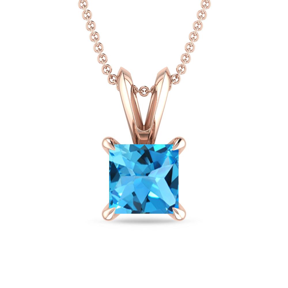 Rose Gold - Blue Topaz