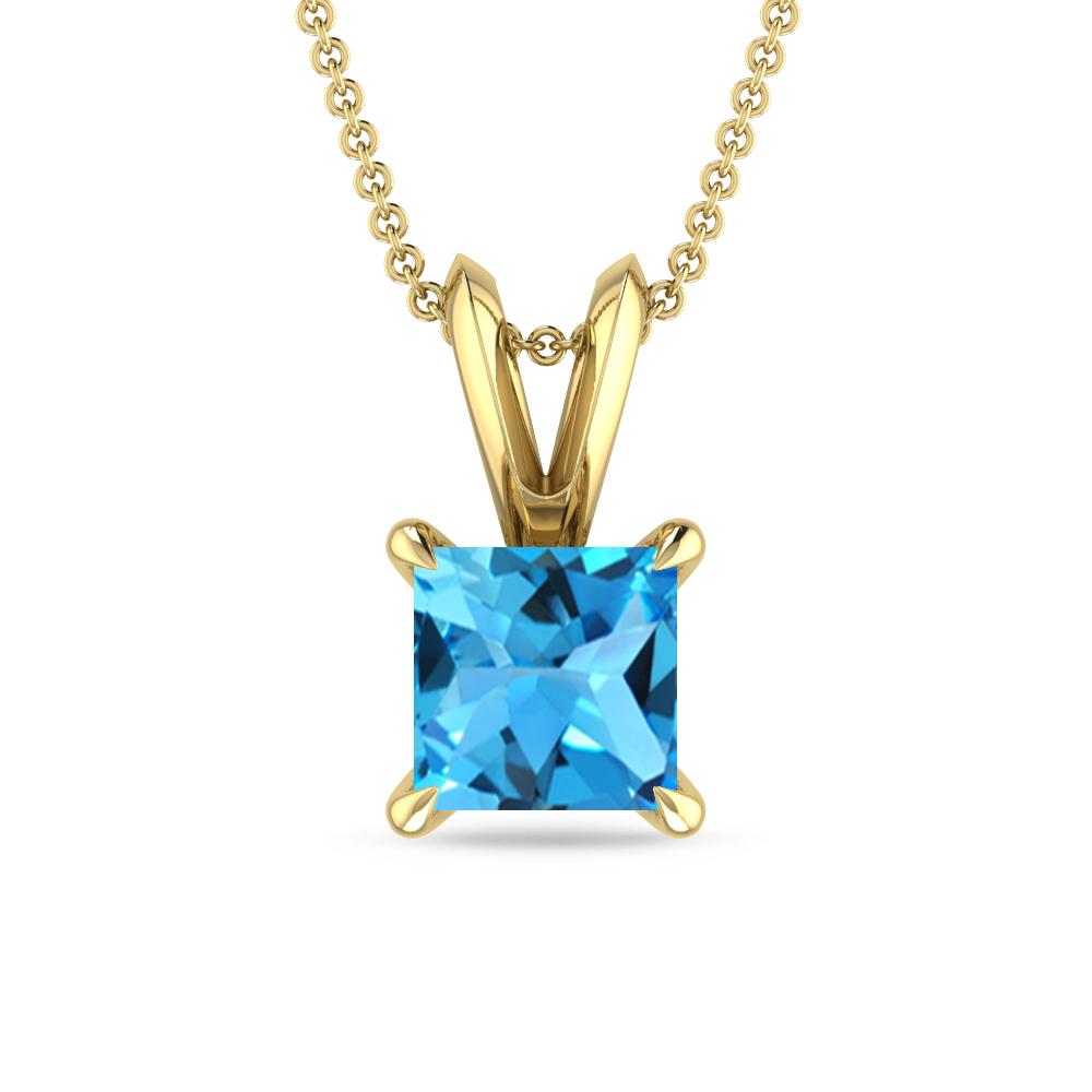 Yellow Gold - Blue Topaz