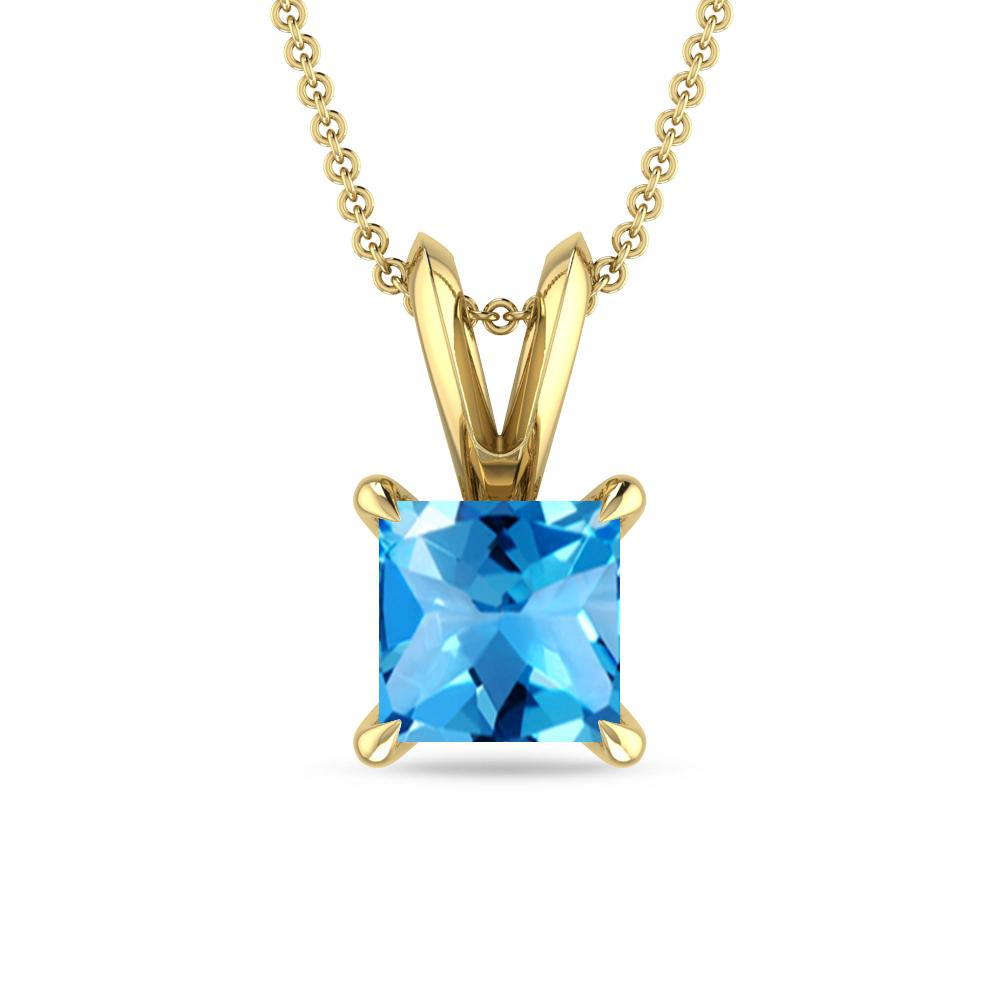 Yellow Gold - Blue Topaz