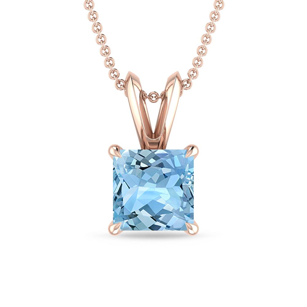 Rose Gold - Aquamarine