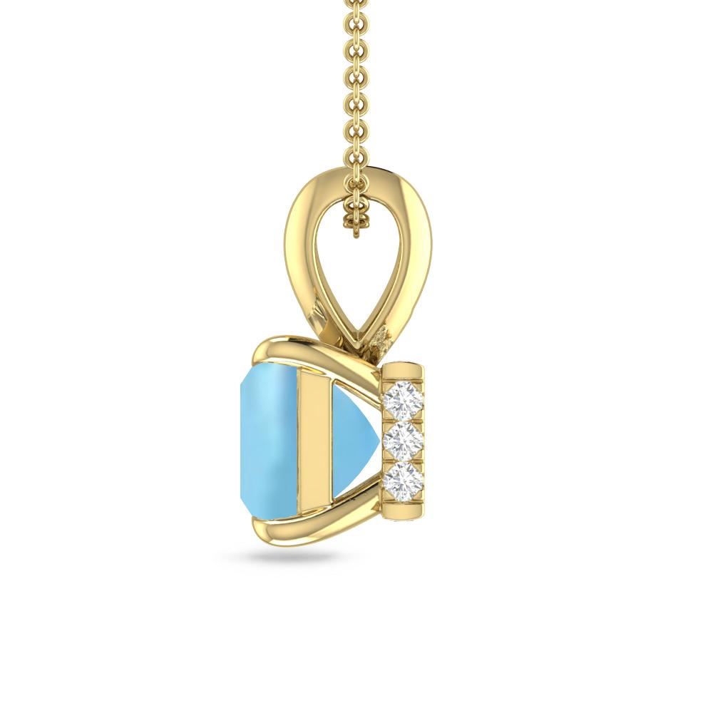 Yellow Gold - Aquamarine